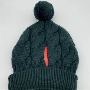 Authentic Prada beanie hunter green